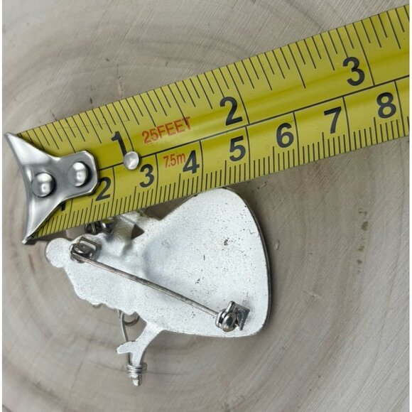 Snowman Metal Pin Jingle All The Way Retro Vintage - Picture 3 of 3